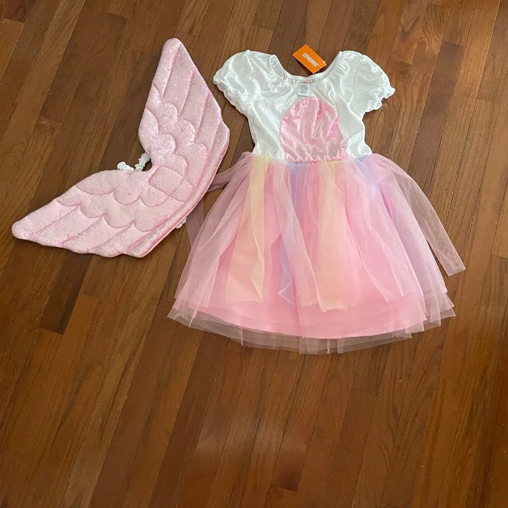 New Gymboree Girls Unicorn Tulle Dress Costume and Wings Size 10